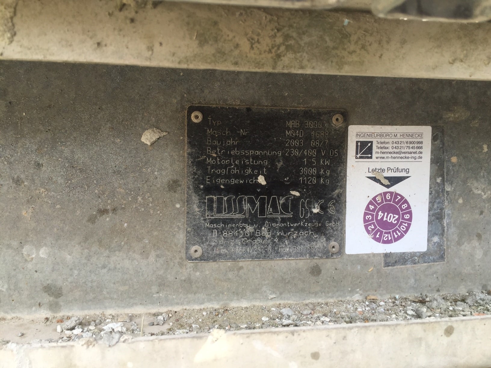 2 x Lissmac Mauerbühnen MAB 3000 – Bild 8