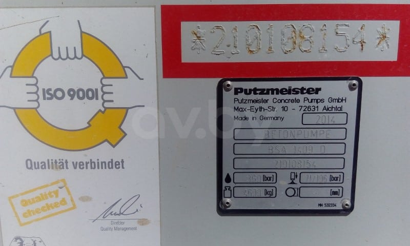 Putzmeister concrete pump BSA 1409 D - Image 6