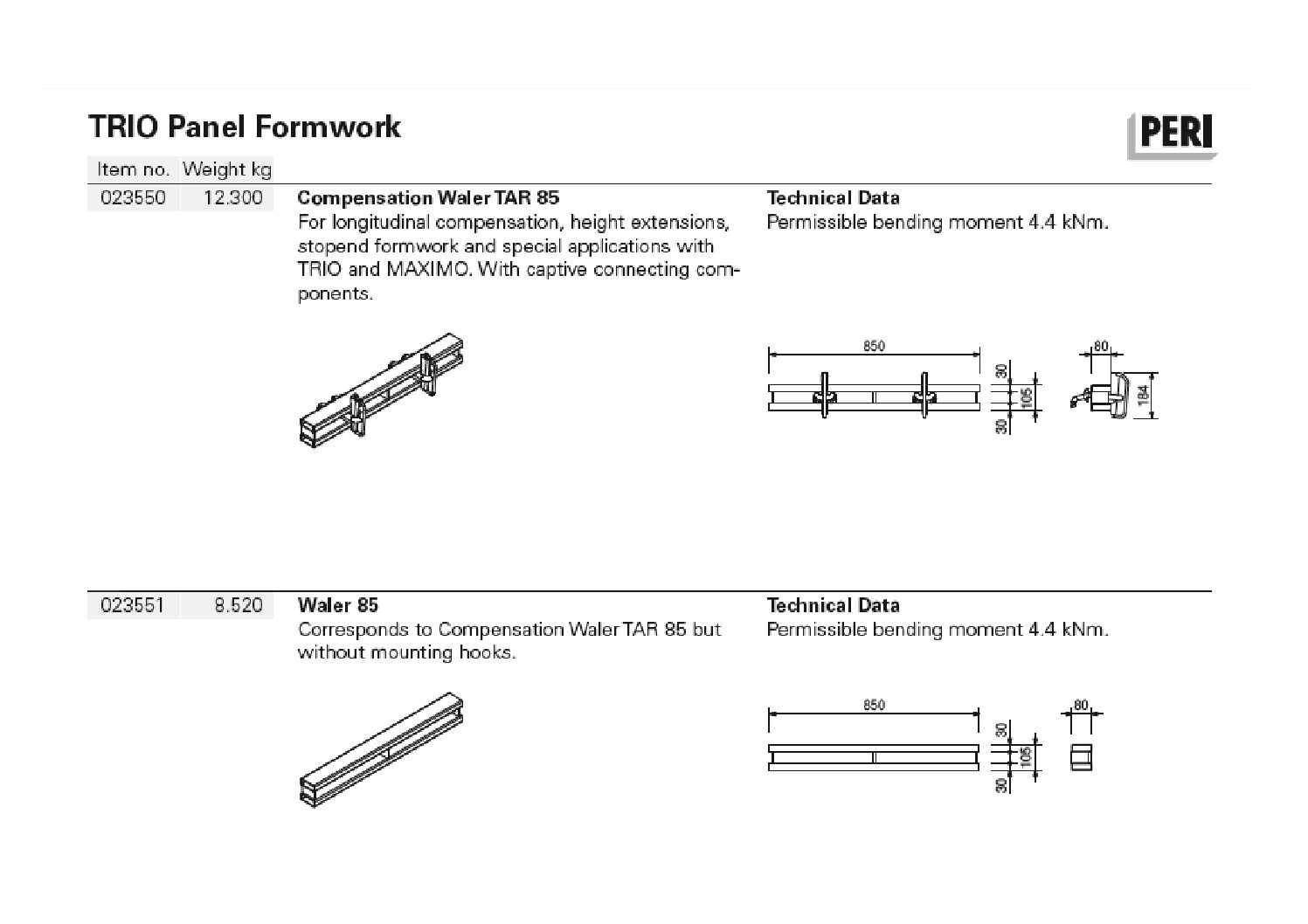 Peri compensation bar TAR 85 - Image 12