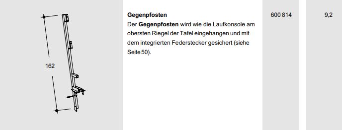 Hünnebeck Manto counter post - Image 3